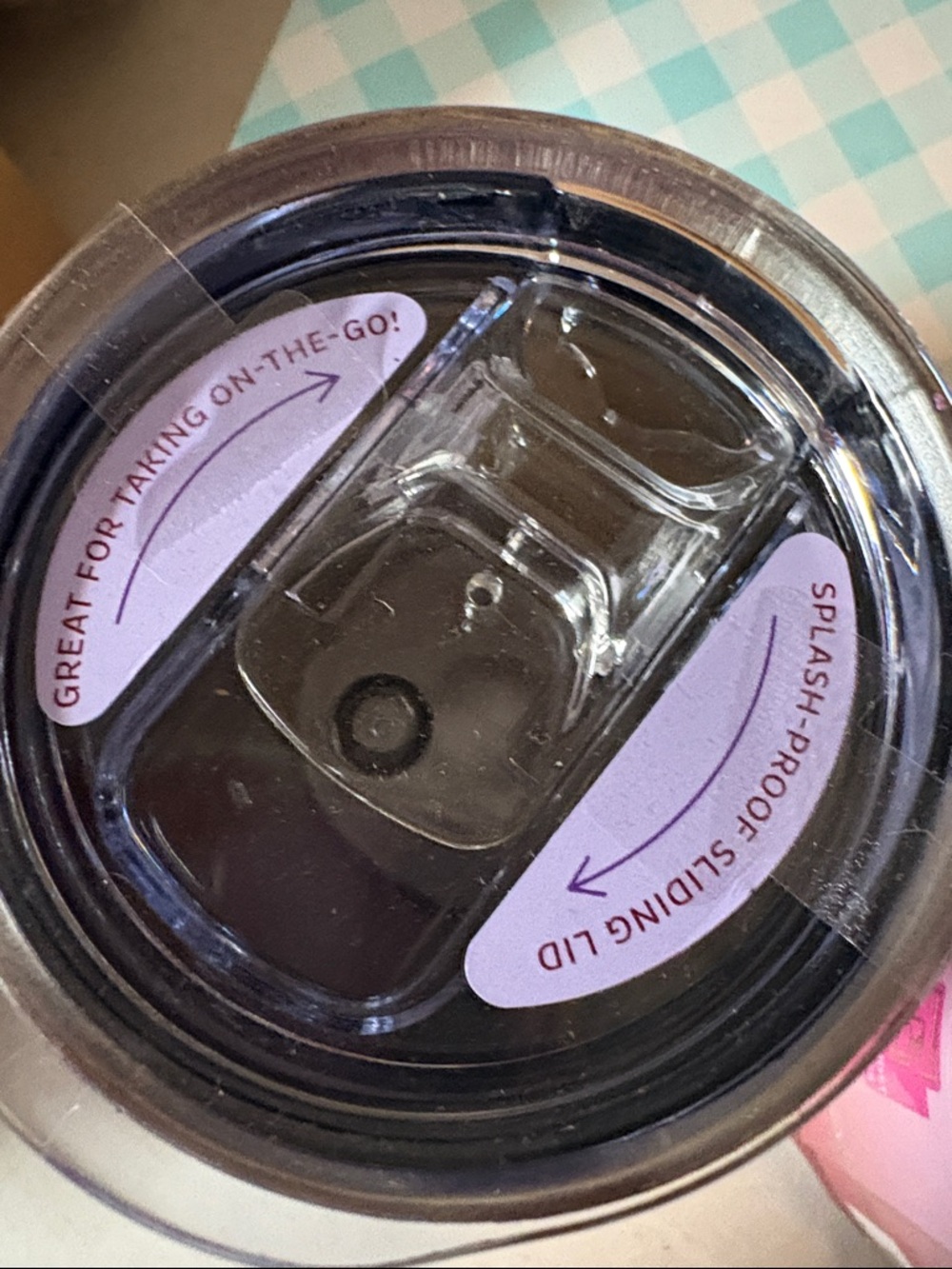 Manna Stainless Steel Wine Tumblers - Purple & Red Conversation Hearts - Picture 7 of 9